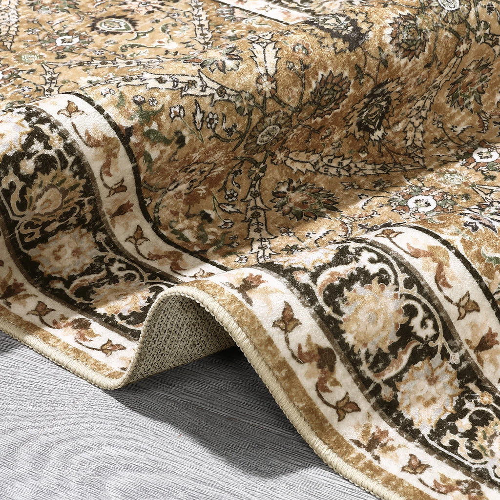 4.25x4.25 Washable Low-Pile Moroccan Trellis
