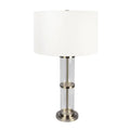 Brushed Nickel Lamp Clear Glass