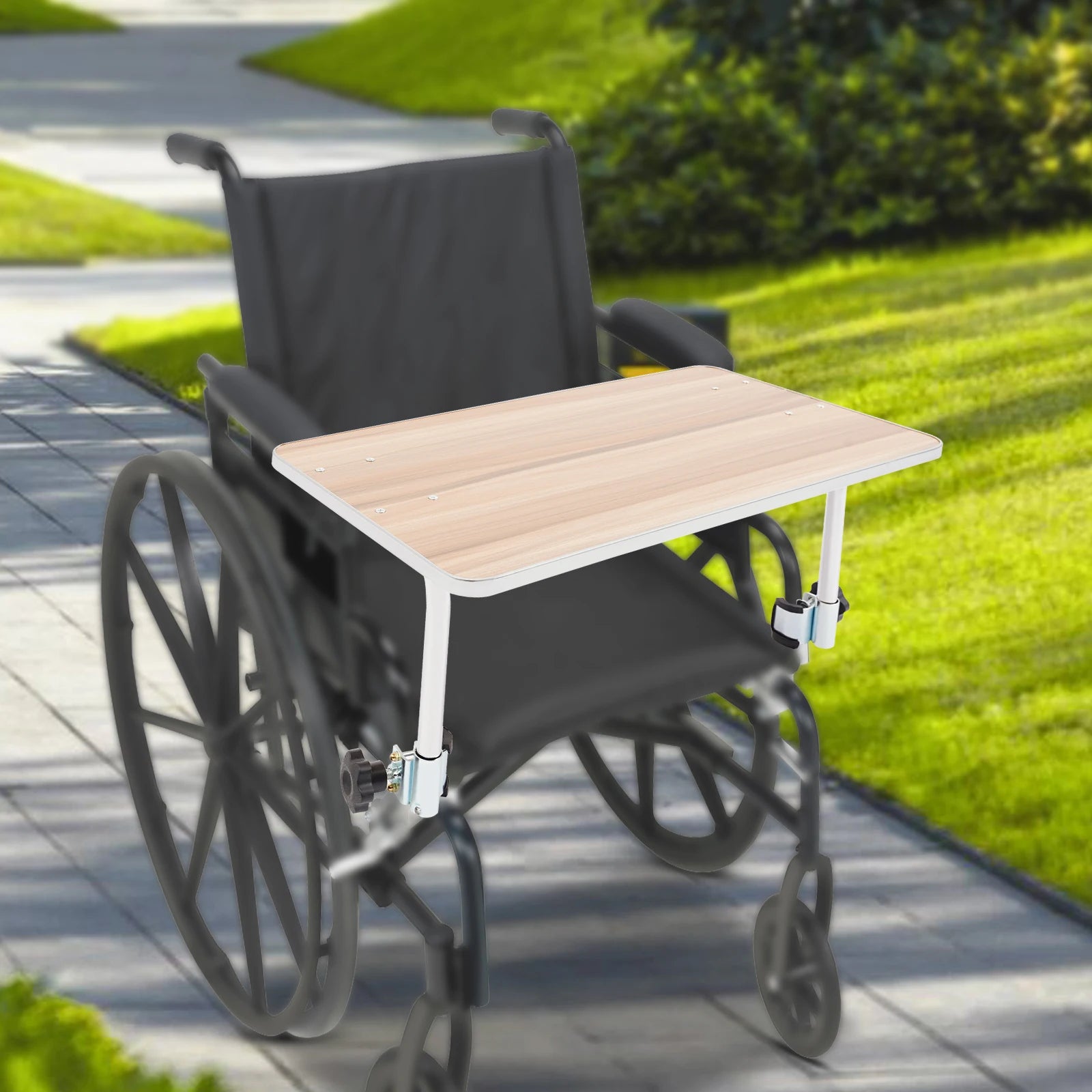 Portable Wooden Wheelchair Tray Table
