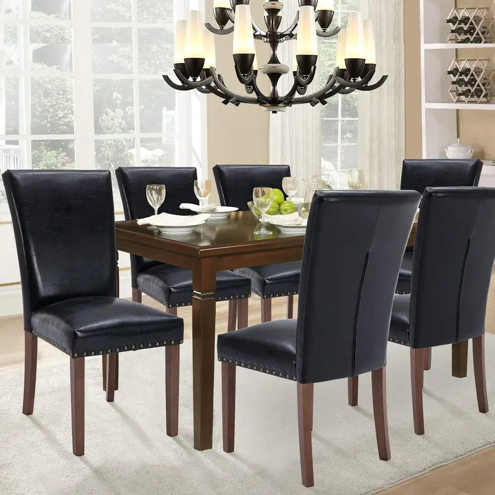 4 Parsons Upholstered PU Leather