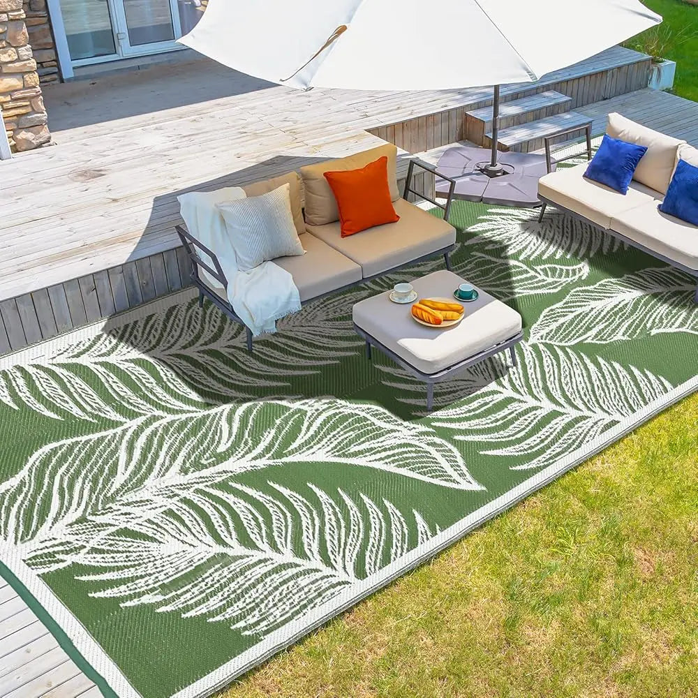 Outdoor Rug, 9X12Ft Waterproof