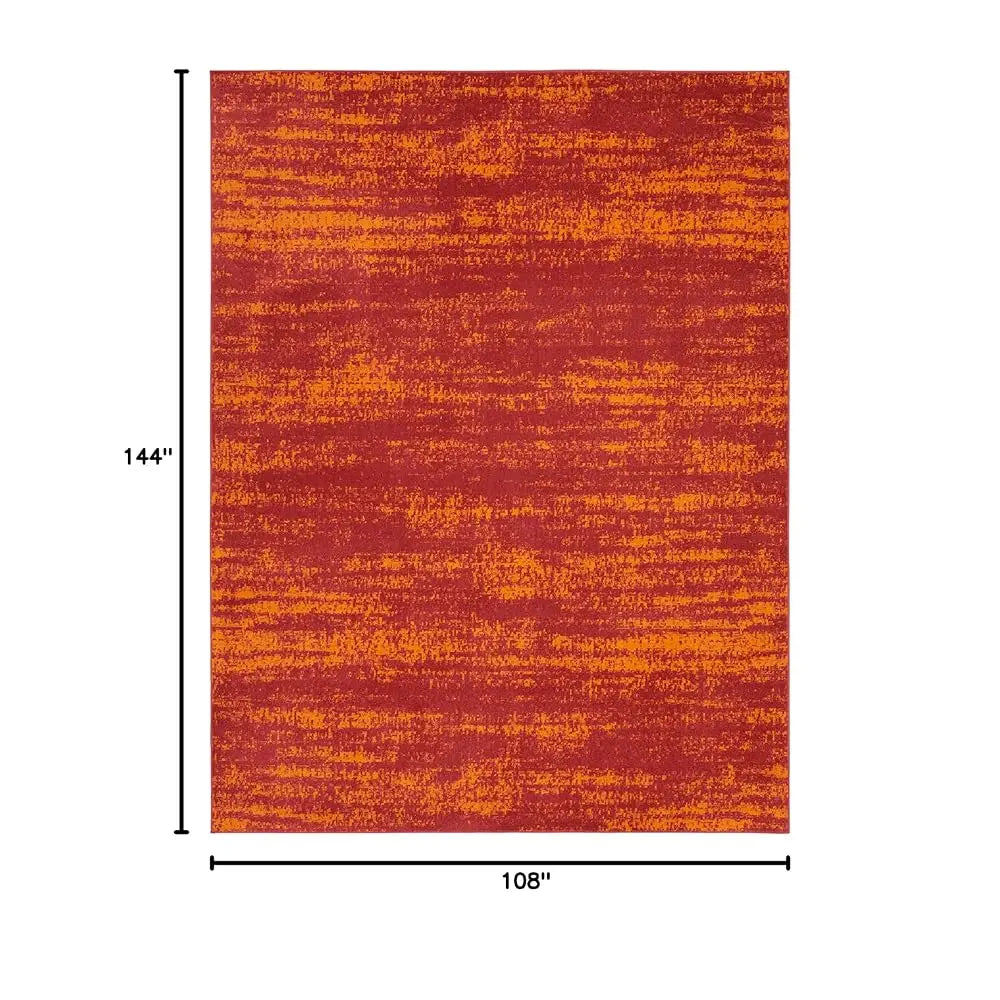 9x12 Indoor/Outdoor Abstract Red