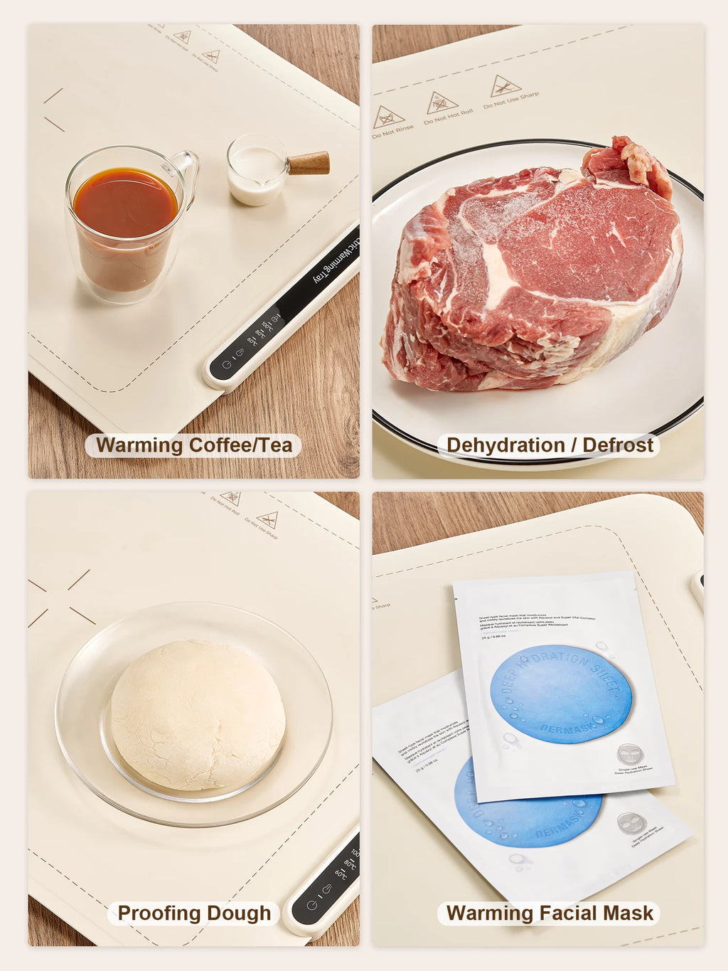 Electric Warming Tray Foldable 3 Temperature