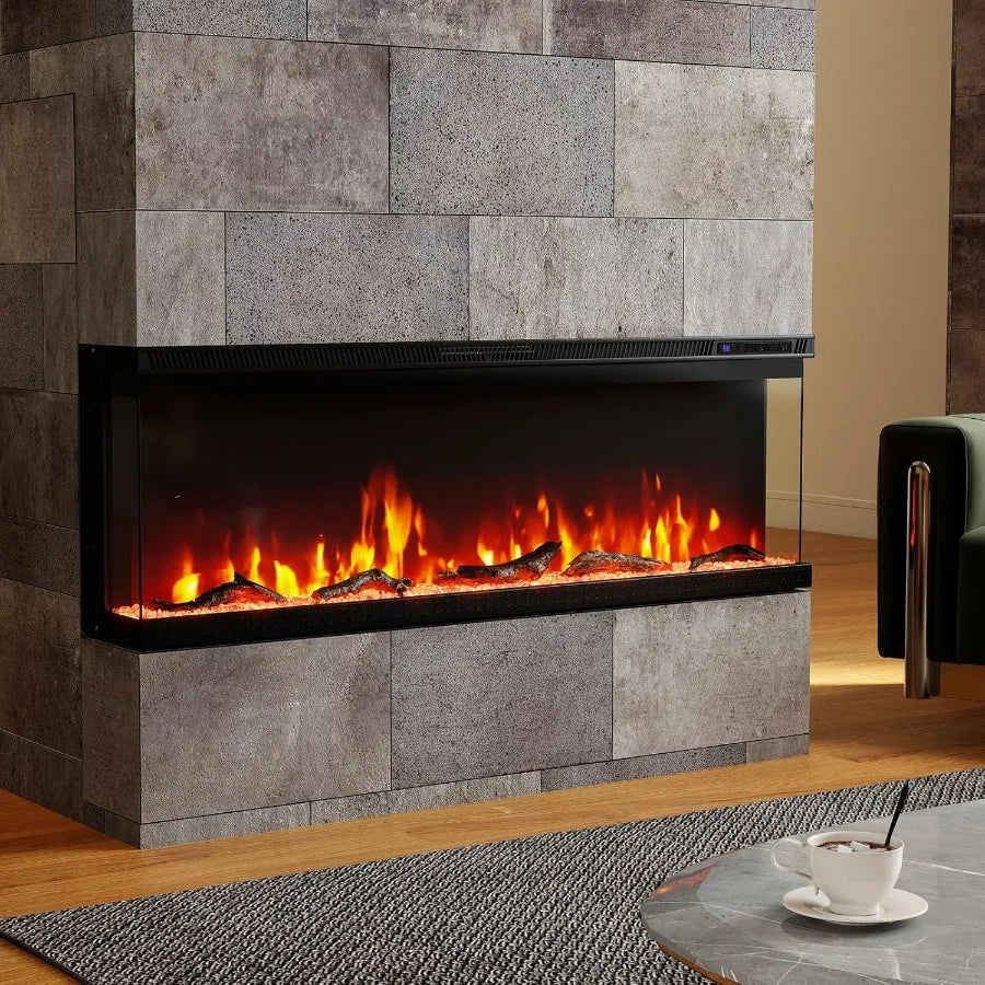 3-Sided 50" Electric Fireplace