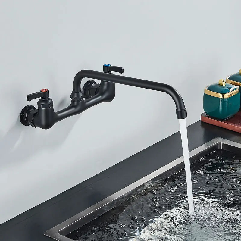 Matte Black Long Spout Wall Mounted