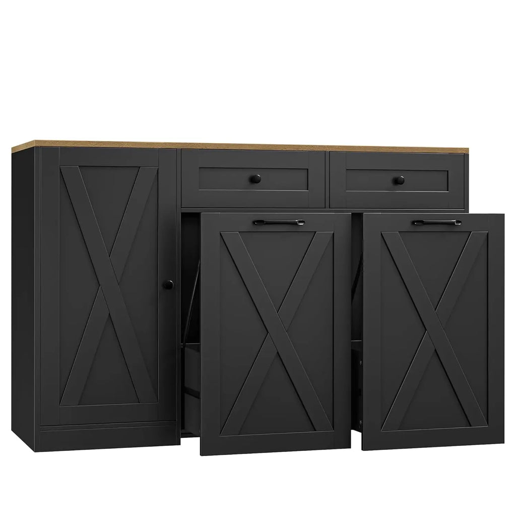 12.5 Gal Kitchen Double Trash Cabinet, 47"