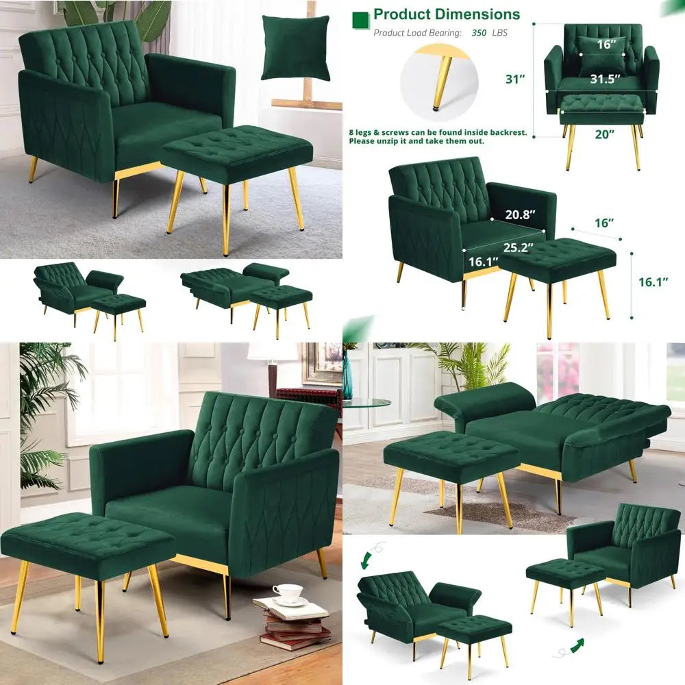 Upholstered Reclining Chair Adjustable Armrests