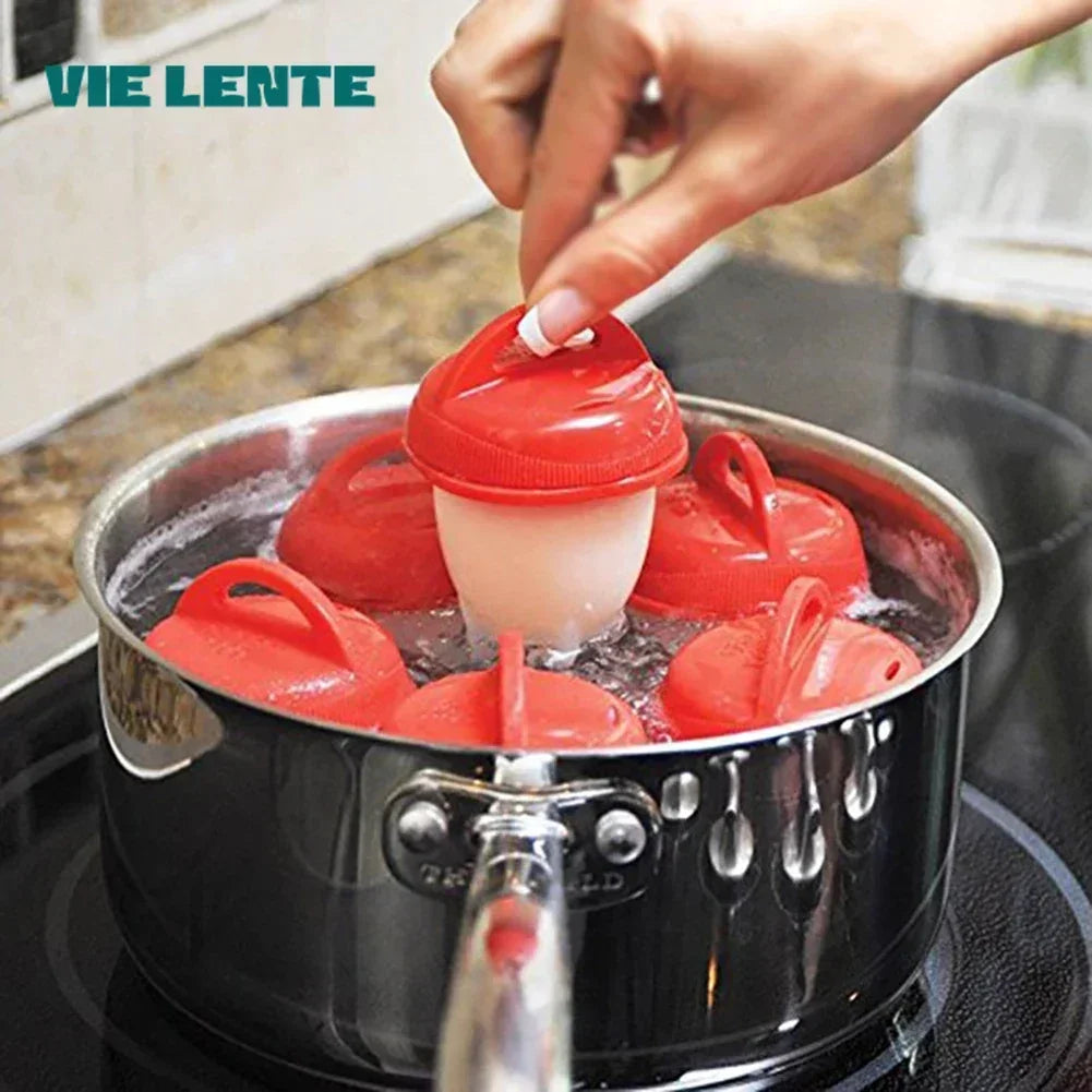 6Pc Mini Egg Poachers Cooker Silicone