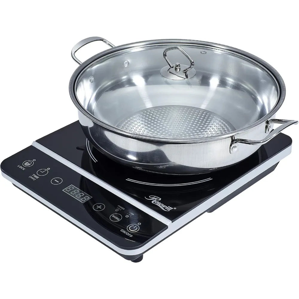 Induction Cooker 1800 Watt, Electric Burner W/ Stainless Pot