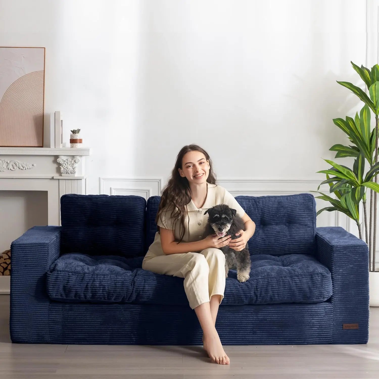 3-Seater Couch Boneless Tuffed