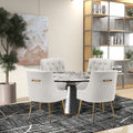 4 Modern Velvet Tufted Upholstered
