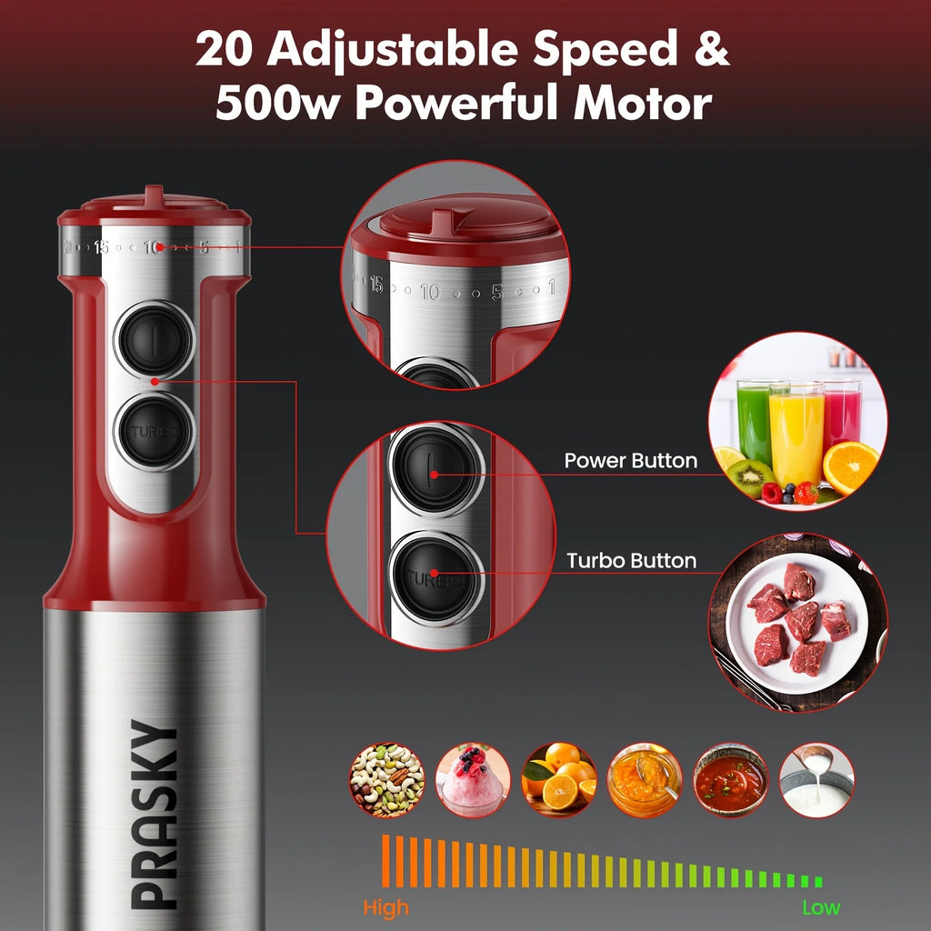 5-in-1 Handheld Immersion Blender High Power