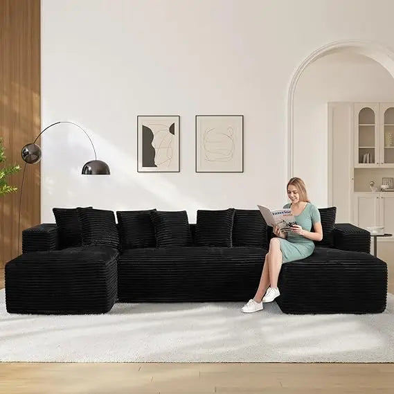 131" Sectional Sofa Cloud