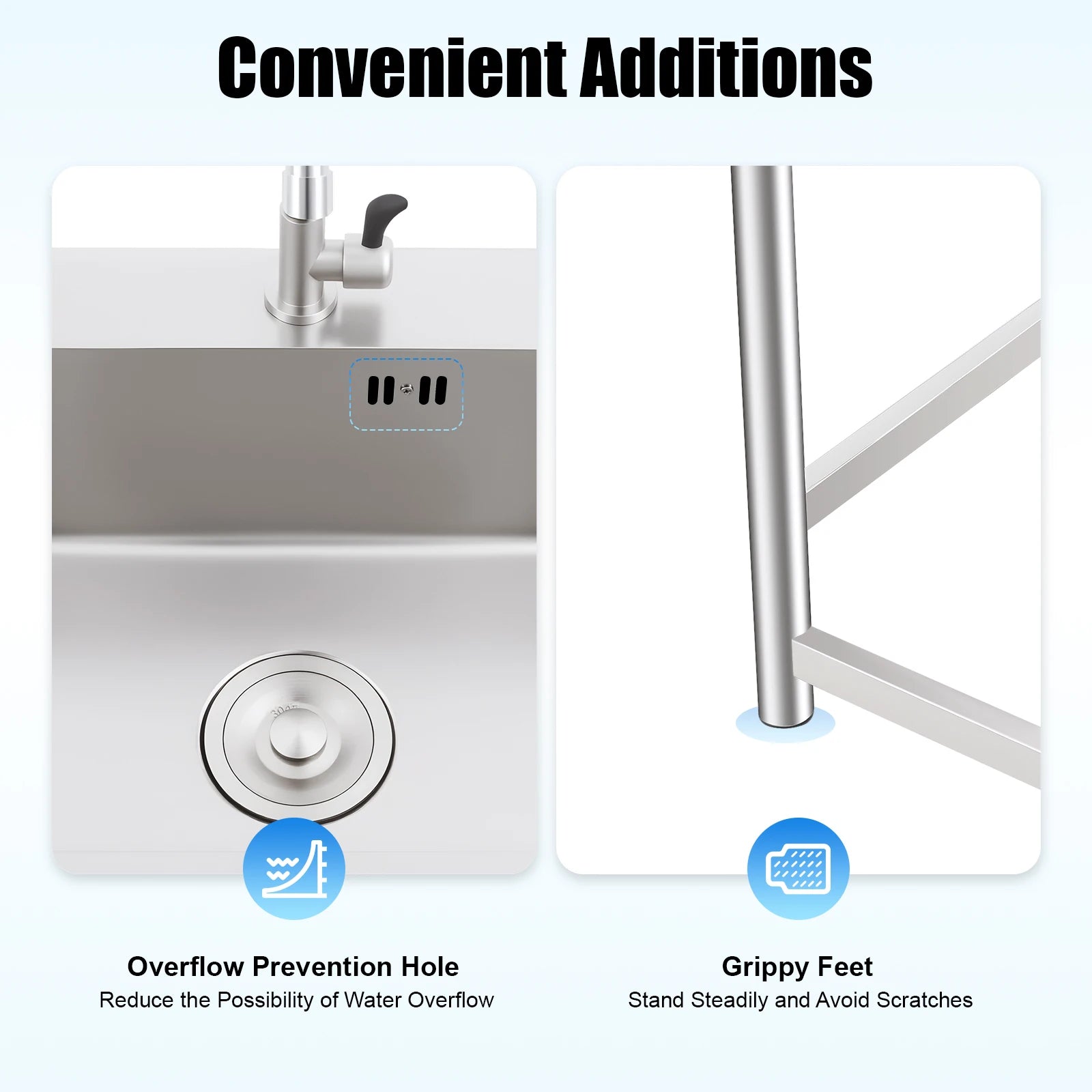 Stainless Single Bowl 18" wi/faucet Undermount