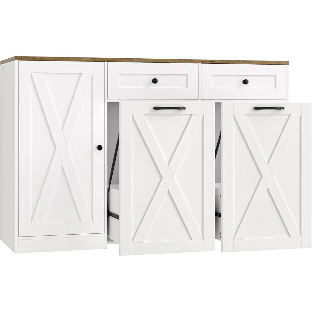 47" Large Double Kitchen Trash Cabinet