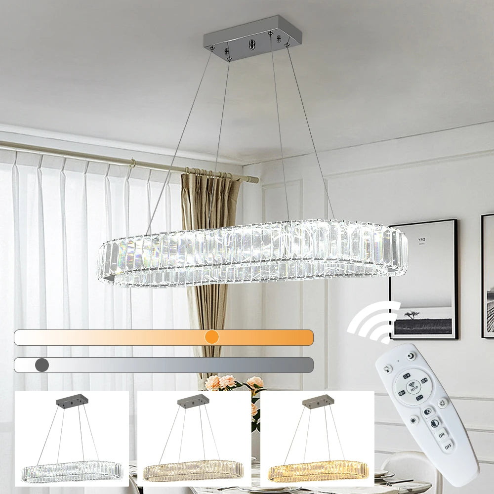 Modern LED Oval Chandelier