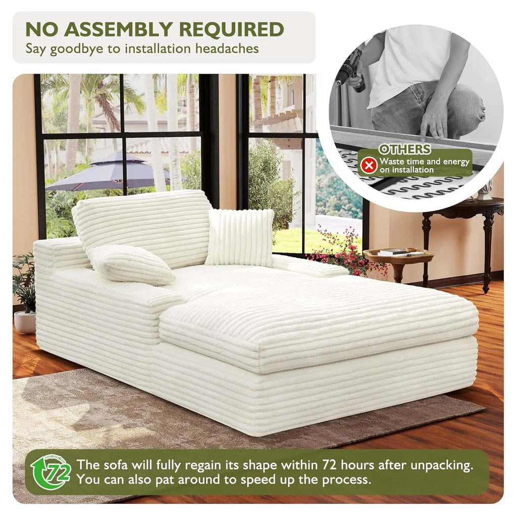 71.3" Chaise Lounge Chair Indoor