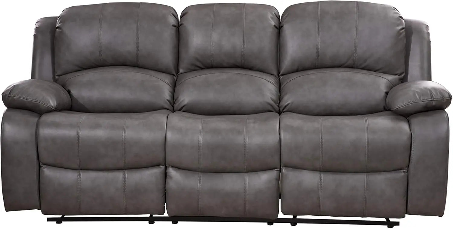 3-Piece Bonded Leather Reclining Sofa Set
