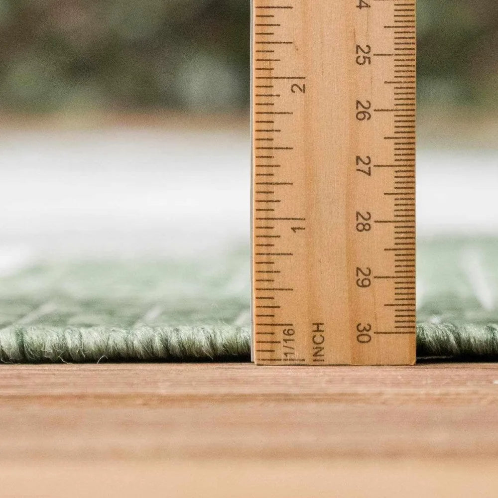 Outdoor Waterproof Geometric Green/Cream/Gray