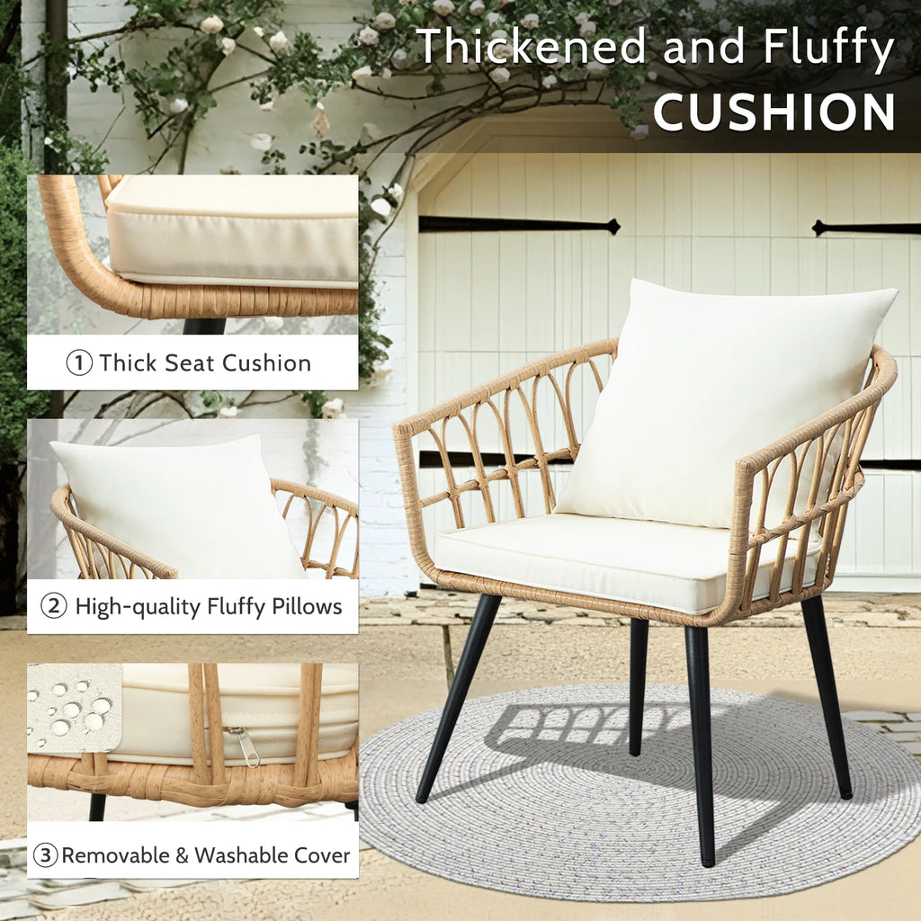 3-Piece Bistro Whicker Patio Set