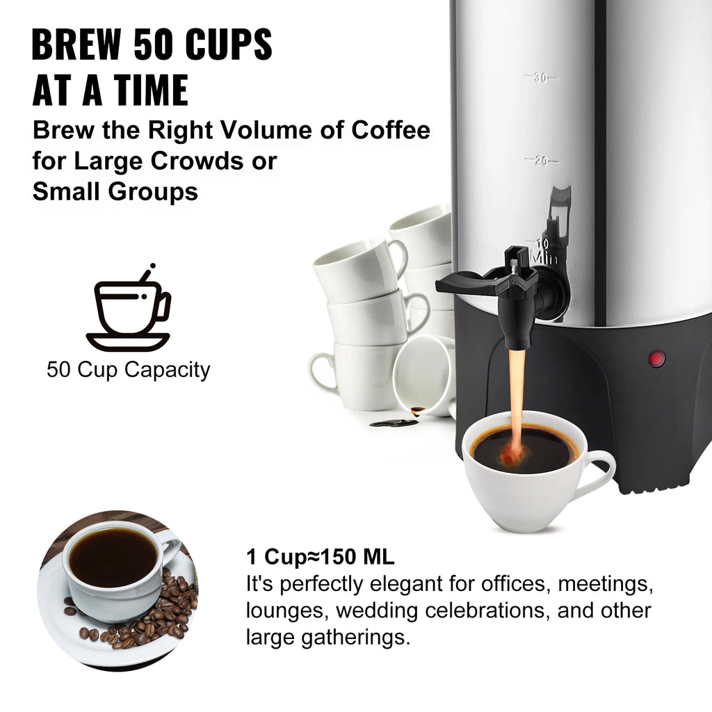 50 Cup Commercial Coffee Urn Stainless
