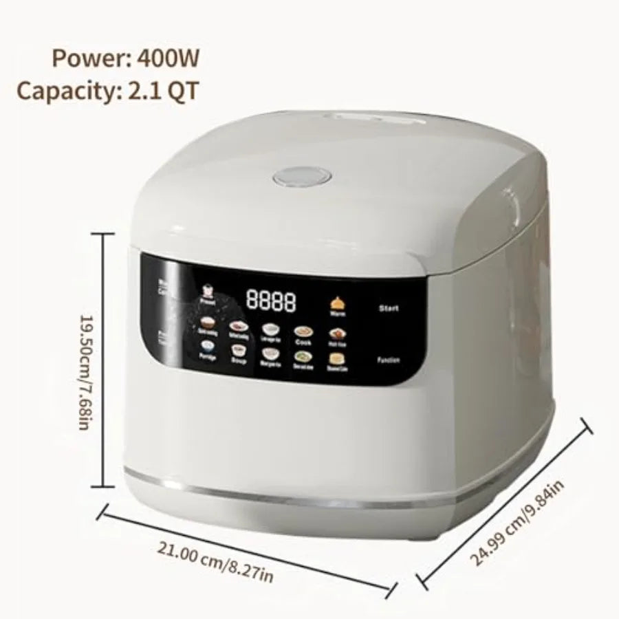 Electric Mini Rice Cooker 5 Cups, 10-in-1 Smart