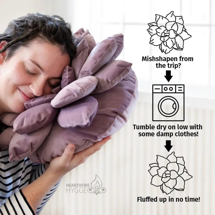 17 Purple Cactus Flower Pillow