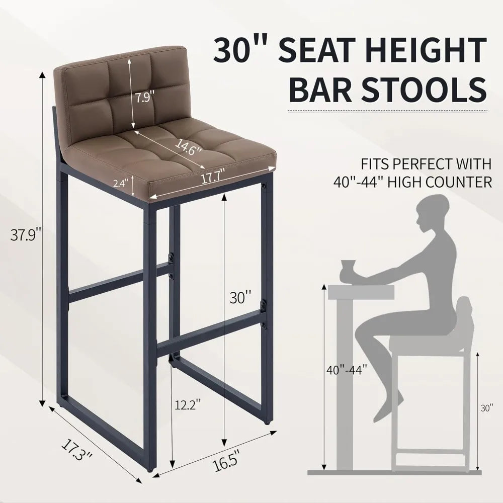 Bar Height upholstered Stools (4)