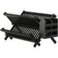 Bamboo Folding 2-Tier Dish Rack Collapsible