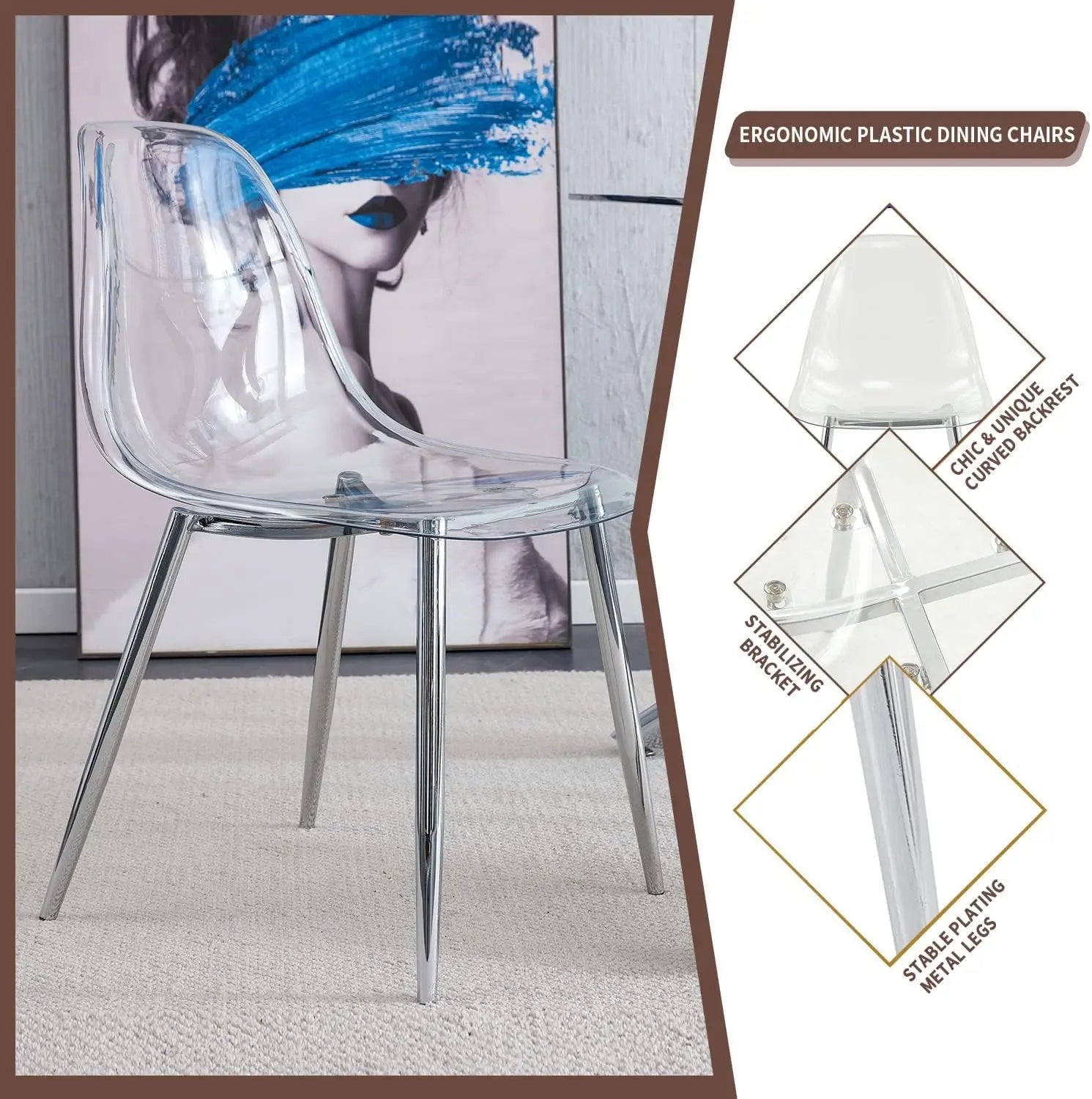 Silver/Transparent Acrylic Metal 4