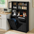 Kitchen Trash Cabinet, MW Shelf, Drawer