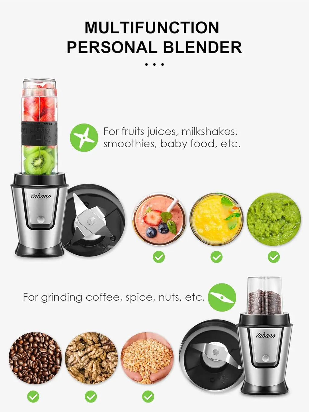 Personal Blender, Electric Shake