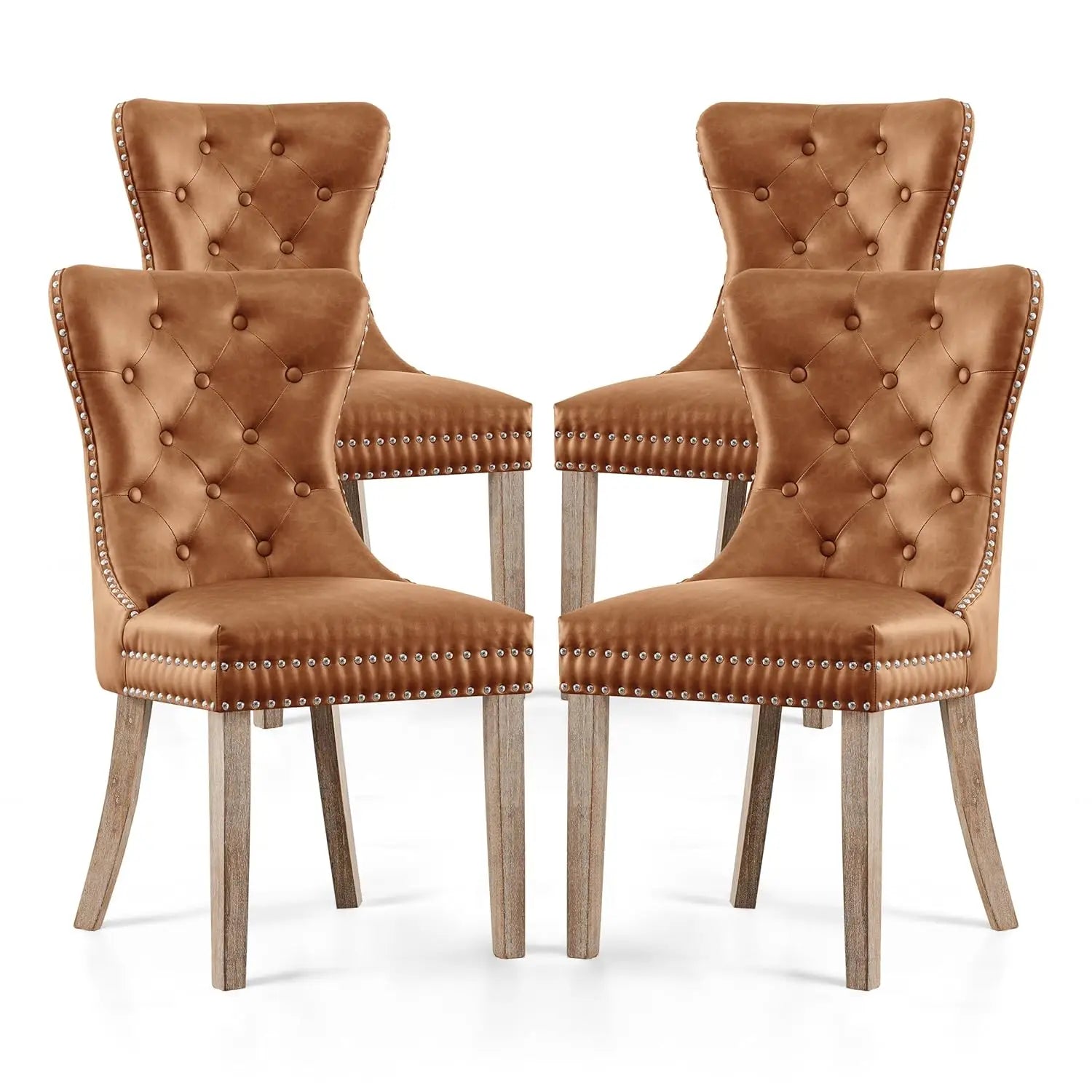 4, Faux Leather Parsons High-End Tufted