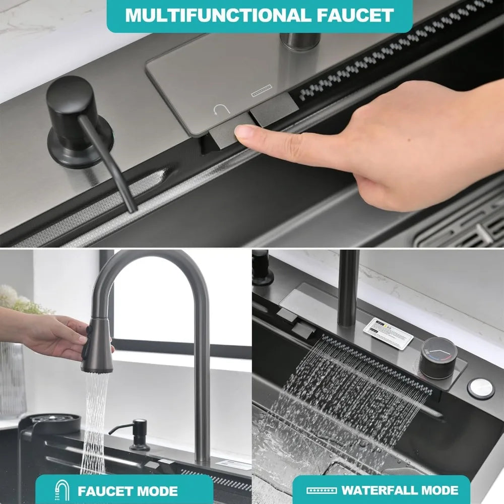 34" Drop-in Single Bowl Stainless w/Faucet