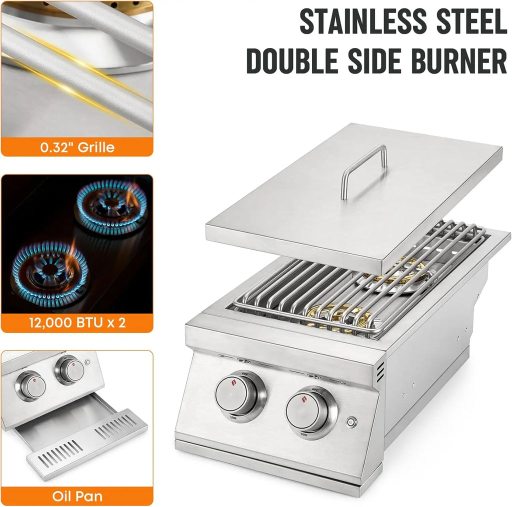 24,000BTU Propane Double Side Burner