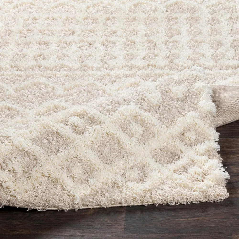 6'7"x9'6" Moroccan Shag Beige