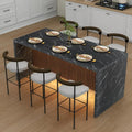 71" Large Faux Marble Island w/Led Light