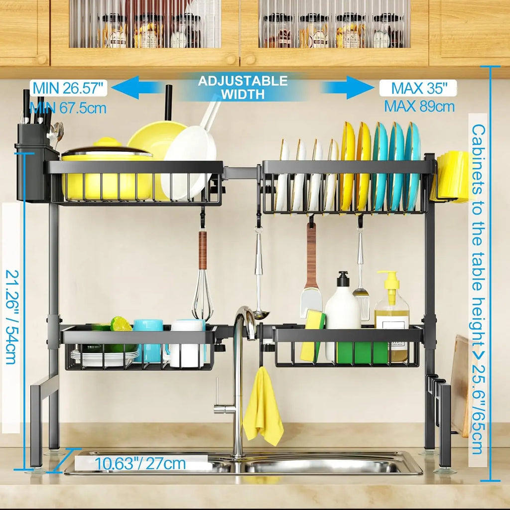 Large Adjustable Over-The-Sink Rack,