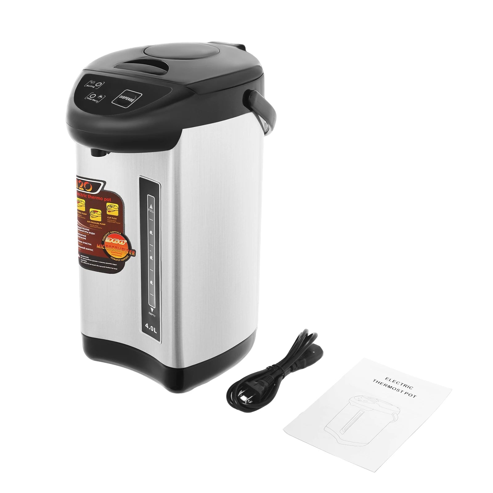 Electric Kettle, 4L 110V Stainless Boiler 750W