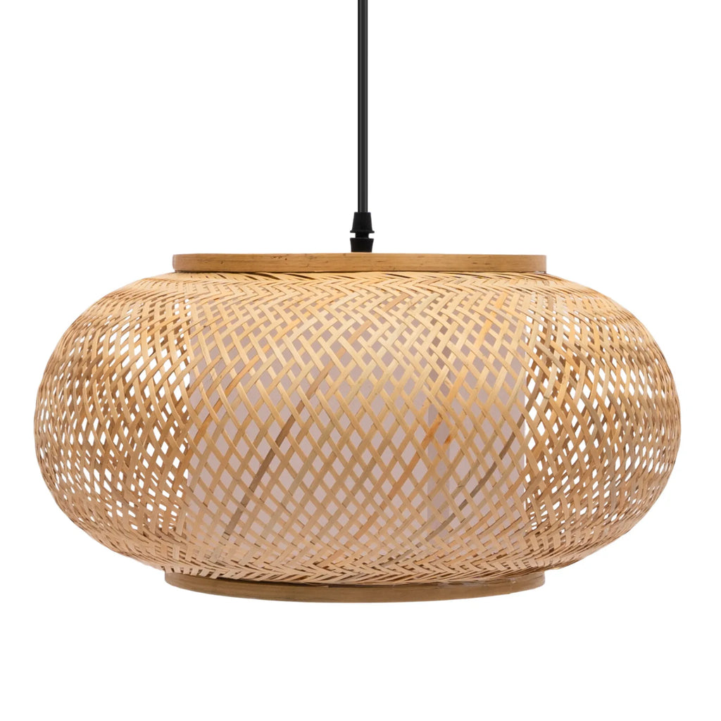 Vintage Bamboo Weave Hanging Lamp