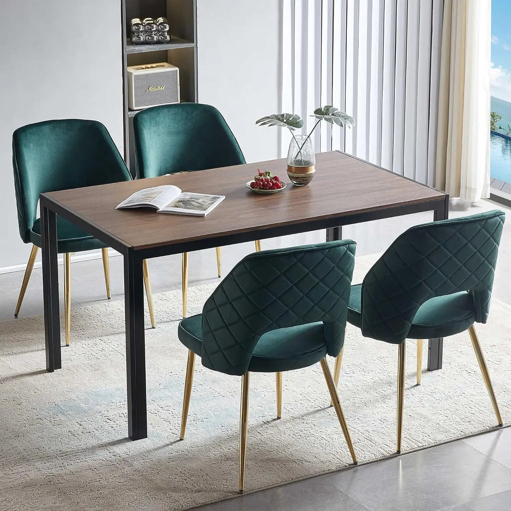 4 Modern Forest Green Velvet