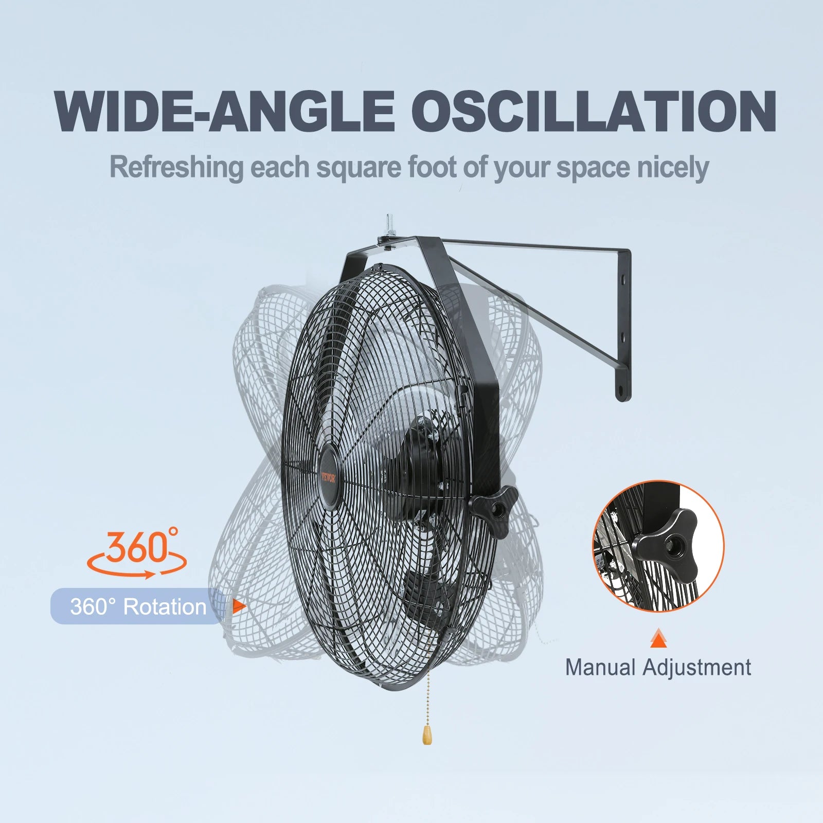 Wall Mount Fan High Velocity Waterproof Oscillating Industrial