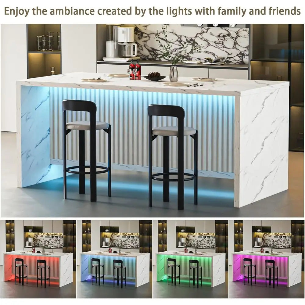 70.9" LED Marble for 4-6
