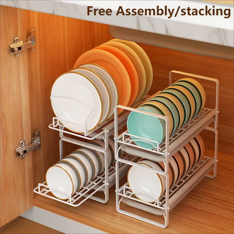 Stackable Drawer Bowls and Plates Organizer
