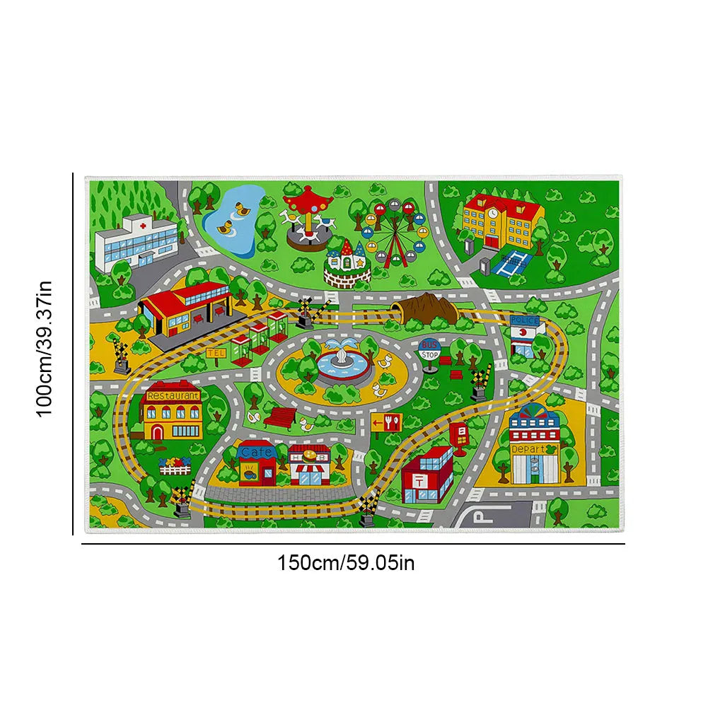 40"x34" Child Playmat Simulated City