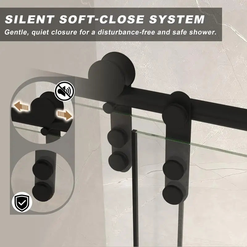 50-54" x 76" H Frameless Sliding Shower Door