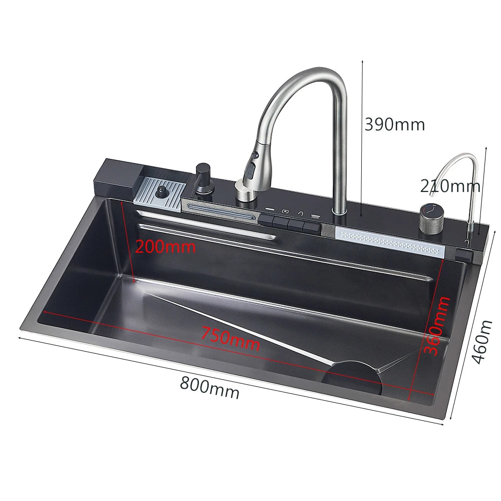 Smart Digital Display Temperature Control Waterfall