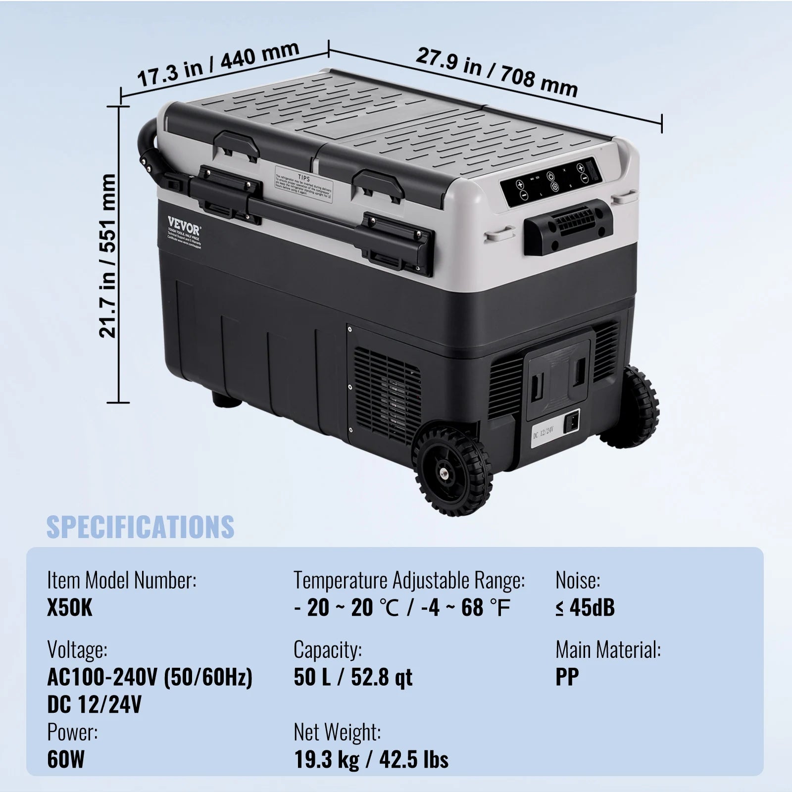 40/50/58L Portable Car Refrigerator 12Volt