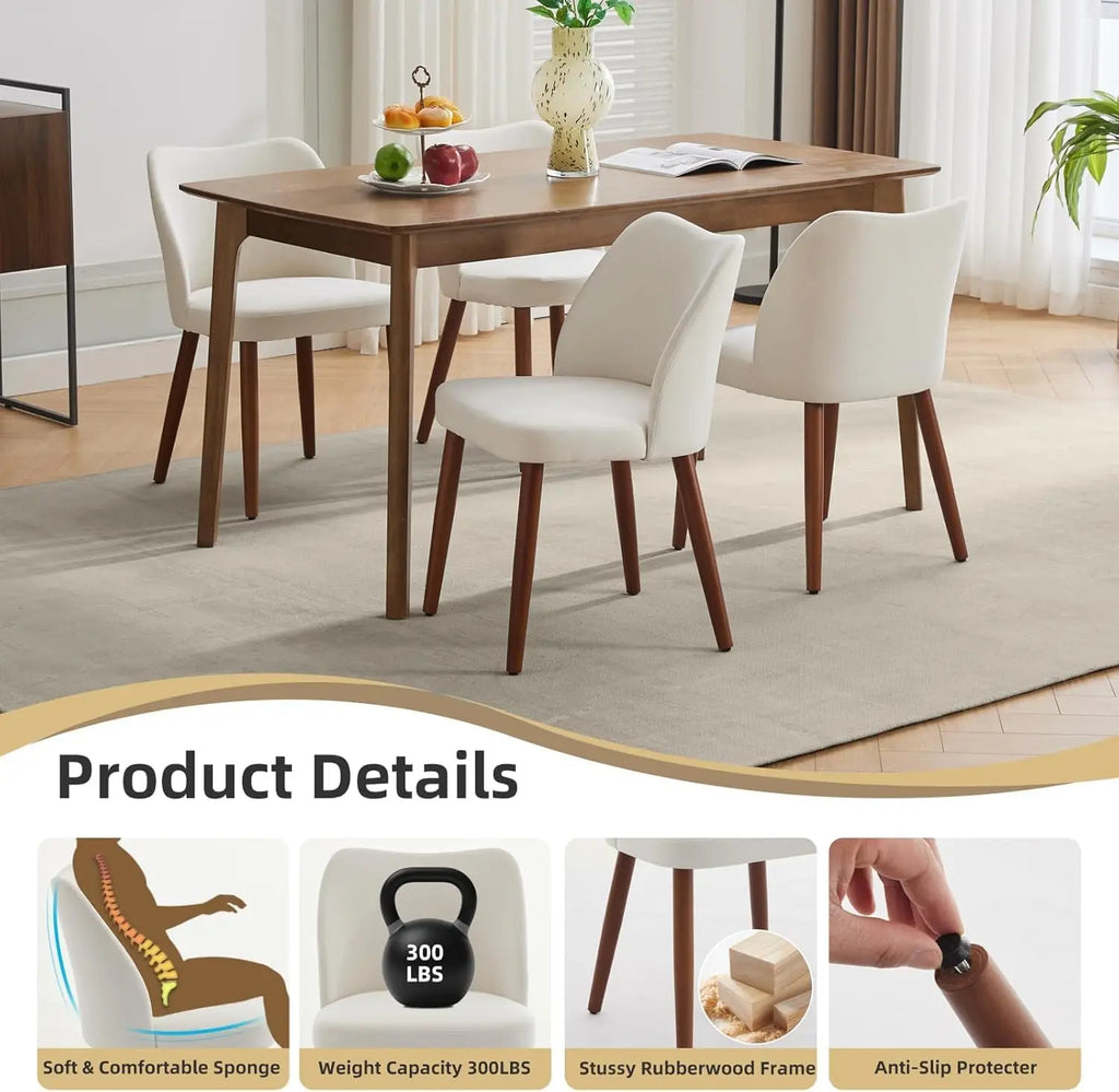 2 Mid Century Modern Dining Upholstered
