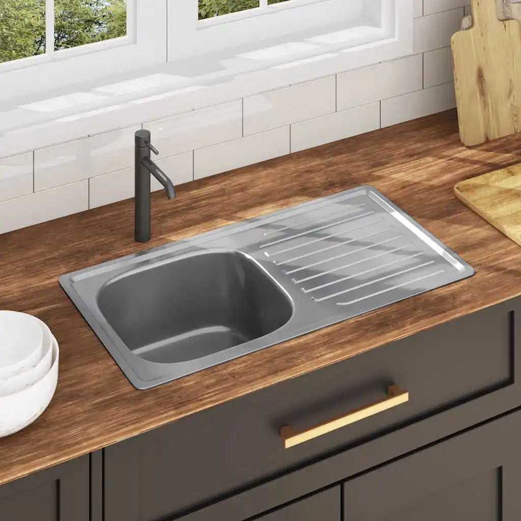 Kitchen Sink w/Drainboard Stainless